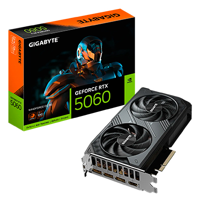 TARJETA DE VIDEO GIGABYTE RTX 5060 WINDFORCE OC 8G GDDR7